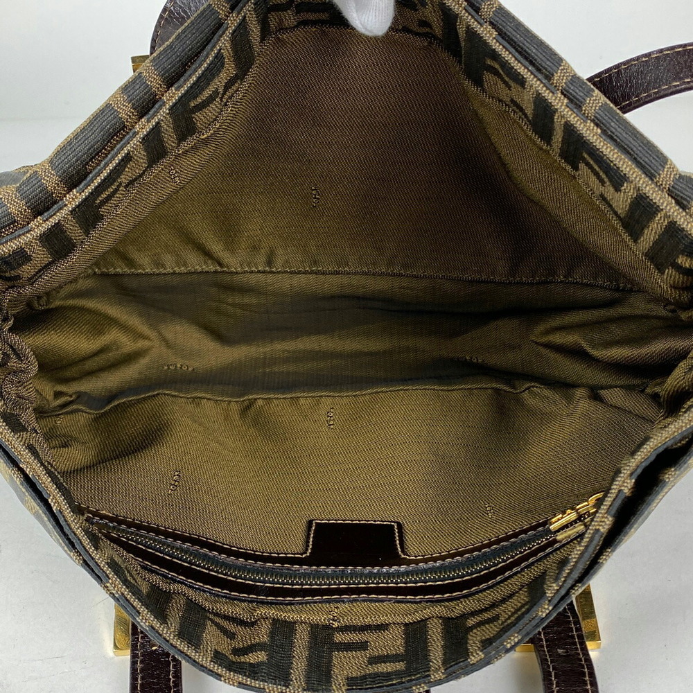 Fendi Zucca Pattern Handbag All Over Canvas Brown - image 7